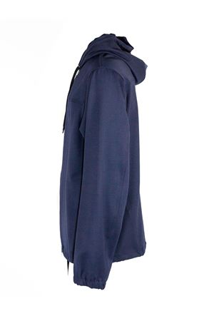Blue technical fabric jacket with hood MAURO GRIFONI | GV16113018247